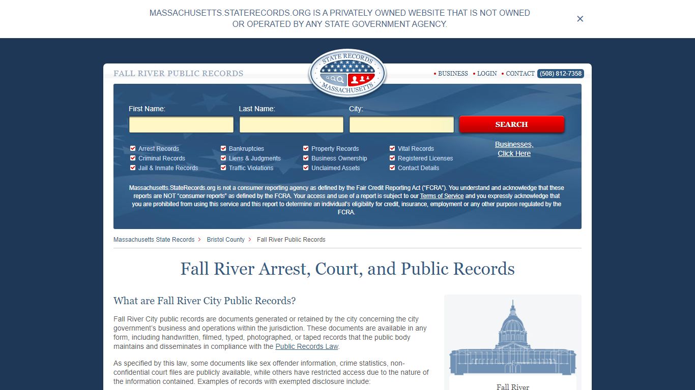 Fall River Arrest and Public Records | Massachusetts.StateRecords.org